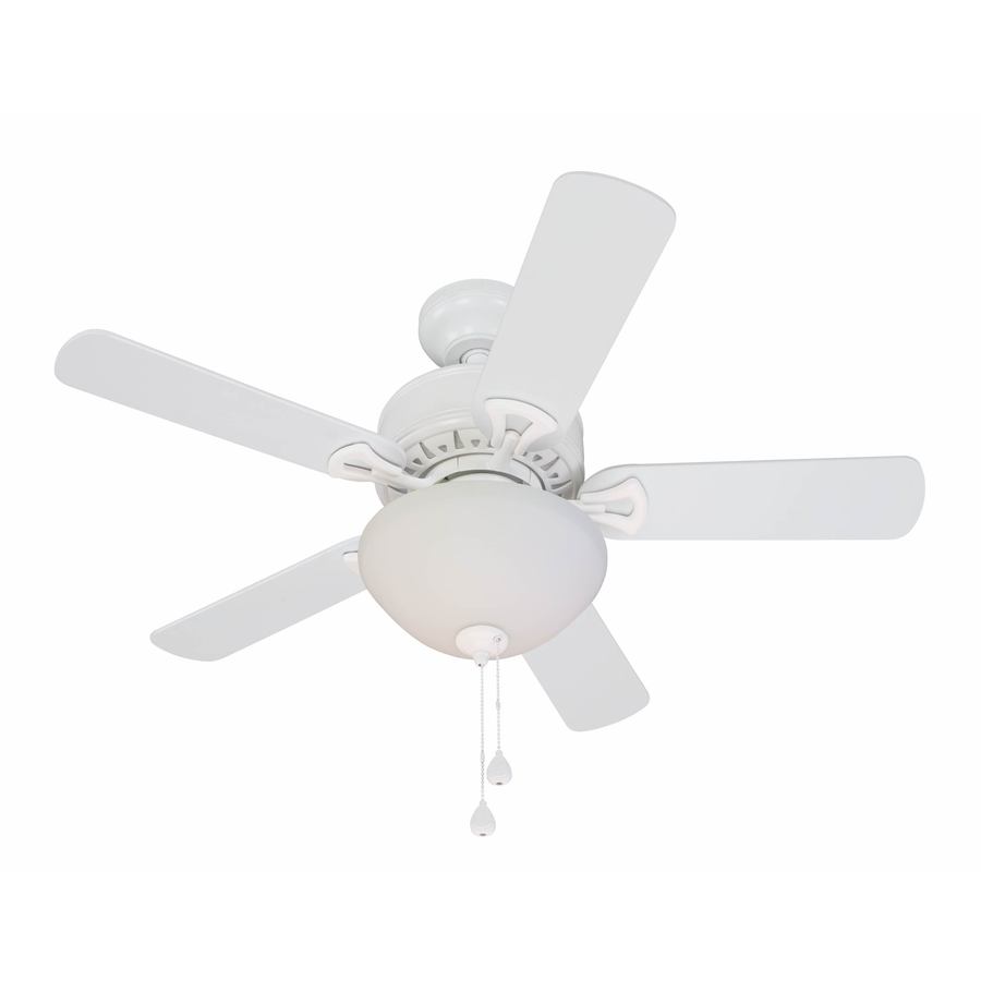 Shop Harbor Breeze 36-in White Downrod Mount Ceiling Fan with Light Kit ...