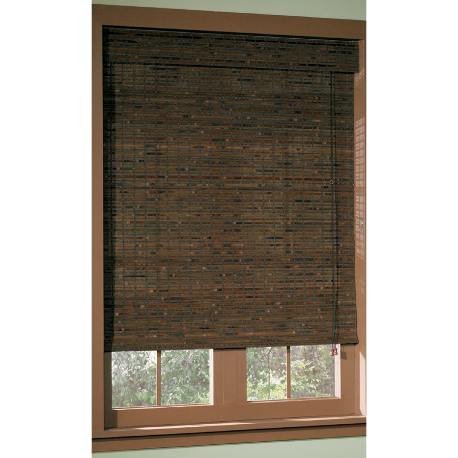 Style Selections 48 in W x 64 in L Cocoa Light Filtering Natural Roman Shade