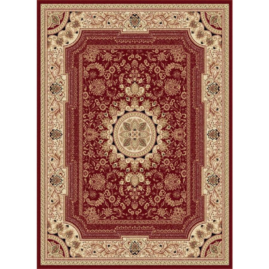 Tayse Sensation Red Rectangular Indoor Woven Area Rug (Common 8 x 10; Actual 94 in W x 123 in L)