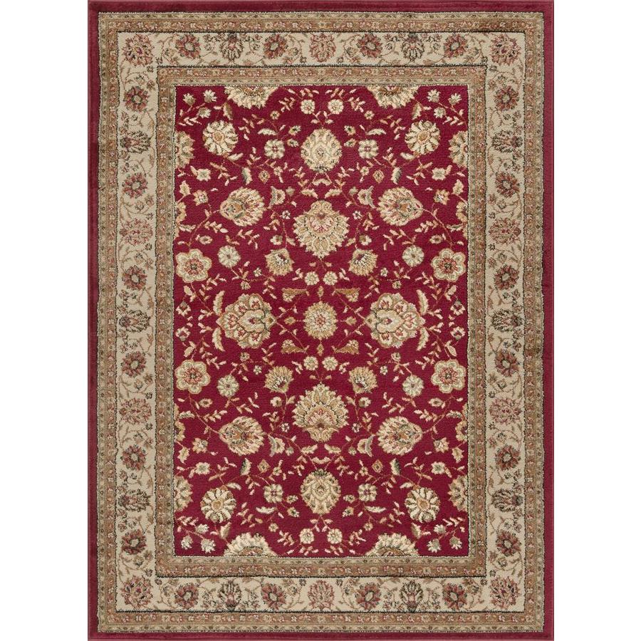 Tayse Elegance Red Rectangular Indoor Woven Area Rug (Common 8 x 10; Actual 90 in W x 118 in L)