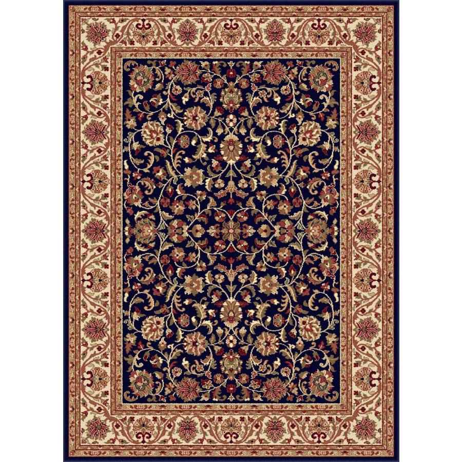 Tayse Sensation Navy Blue Rectangular Indoor Woven Area Rug (Common 7 x 10; Actual 79 in W x 114 in L)