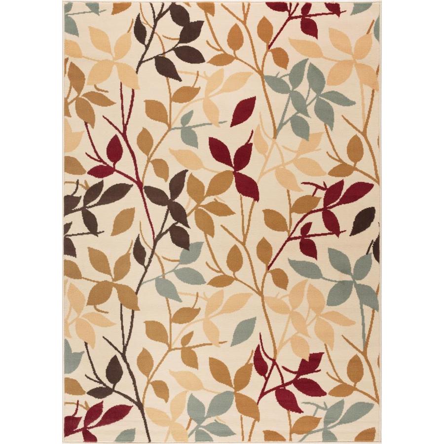 Tayse Laguna Ivory Rectangular Indoor Woven Area Rug (Common 8 x 10; Actual 90 in W x 118 in L)
