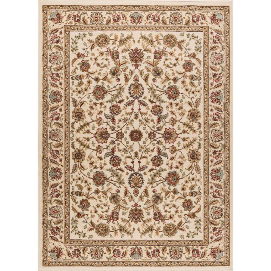 Tayse Laguna Ivory Rectangular Indoor Woven Area Rug (Common 8 x 10; Actual 90 in W x 118 in L)