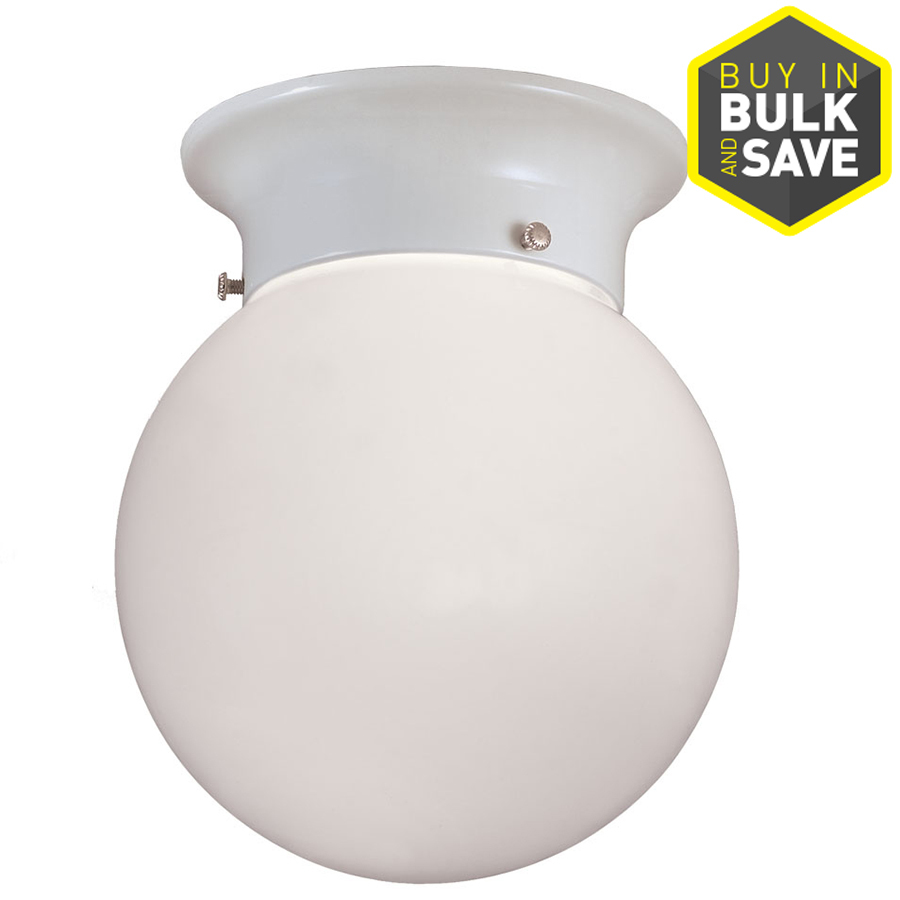 Portfolio 5.83 in W White Ceiling Flush Mount