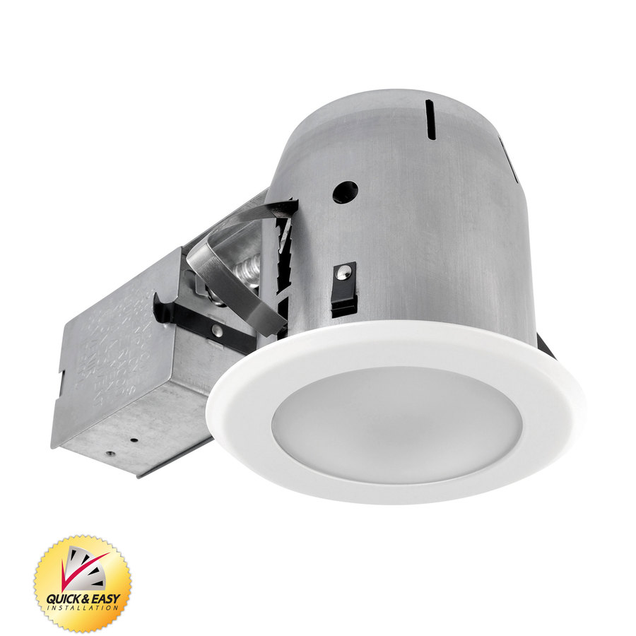 Utilitech White With Frosted Gl Remodel Recessed Light Kit Remodel Recessed Light Kit