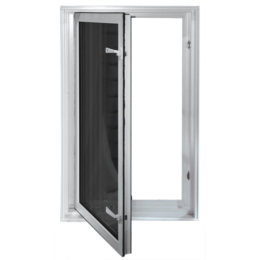 Wellcraft 27 1/2 in x 45 1/2 in White Double Pane Rectangle New Construction Egress Swing Window