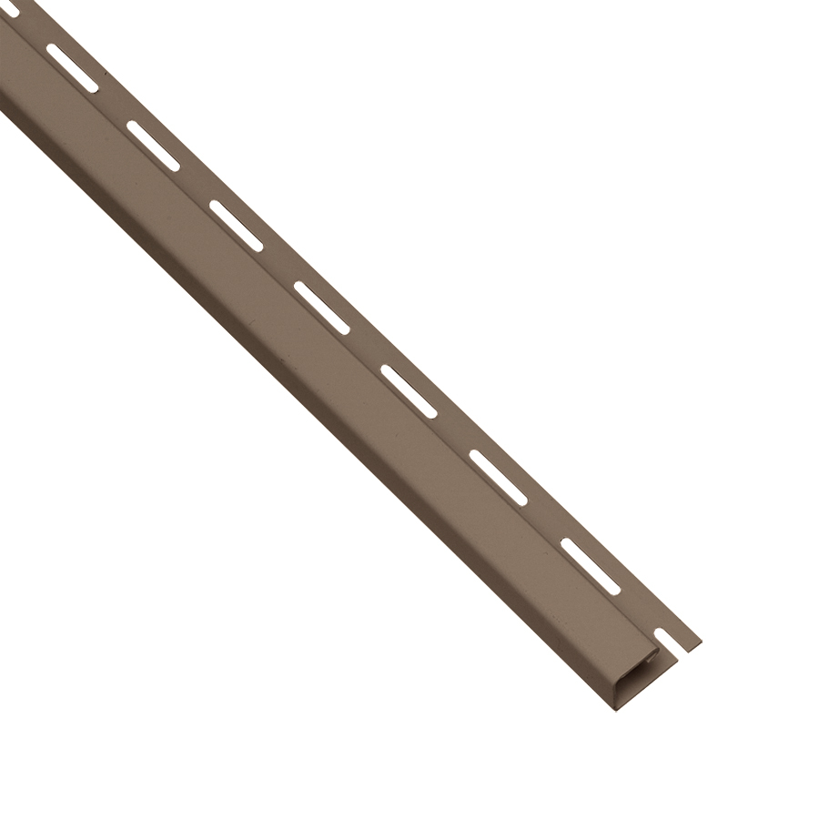 0.625 in x 150 in Teak/Pebble J Channel Vinyl Siding Trim