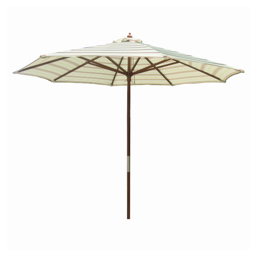 Garden Treasures Living 9Dia. Green Stripe Umbrella