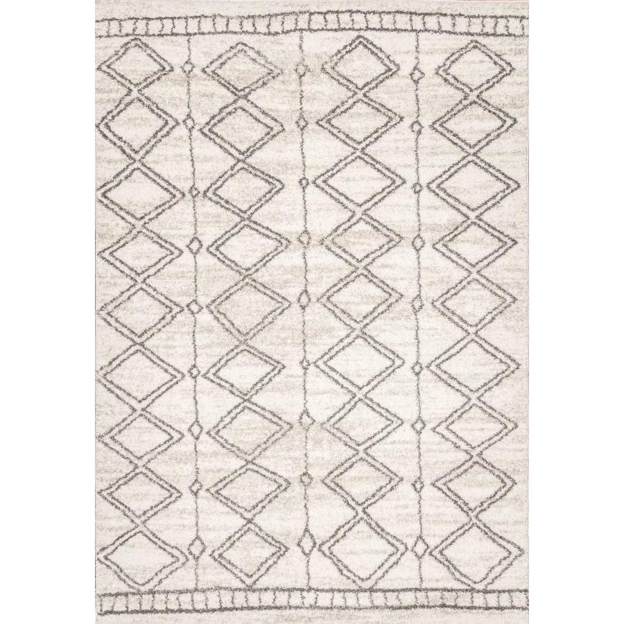 nuLOOM 7 x 9 Ivory Indoor Moroccan Area Rug in Off-White | ACSD01A-6709