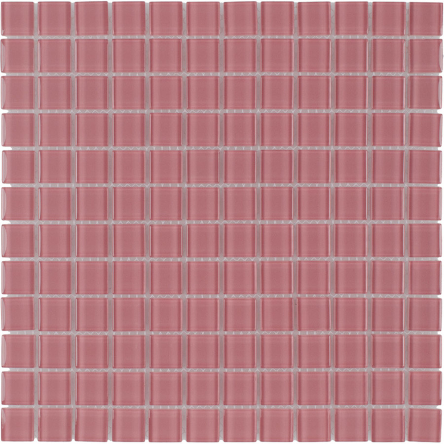 Elida Ceramica Blush Uniform Squares Mosaic Glass Wall Tile (Common 12 in x 12 in; Actual 11.75 in x 11.75 in)