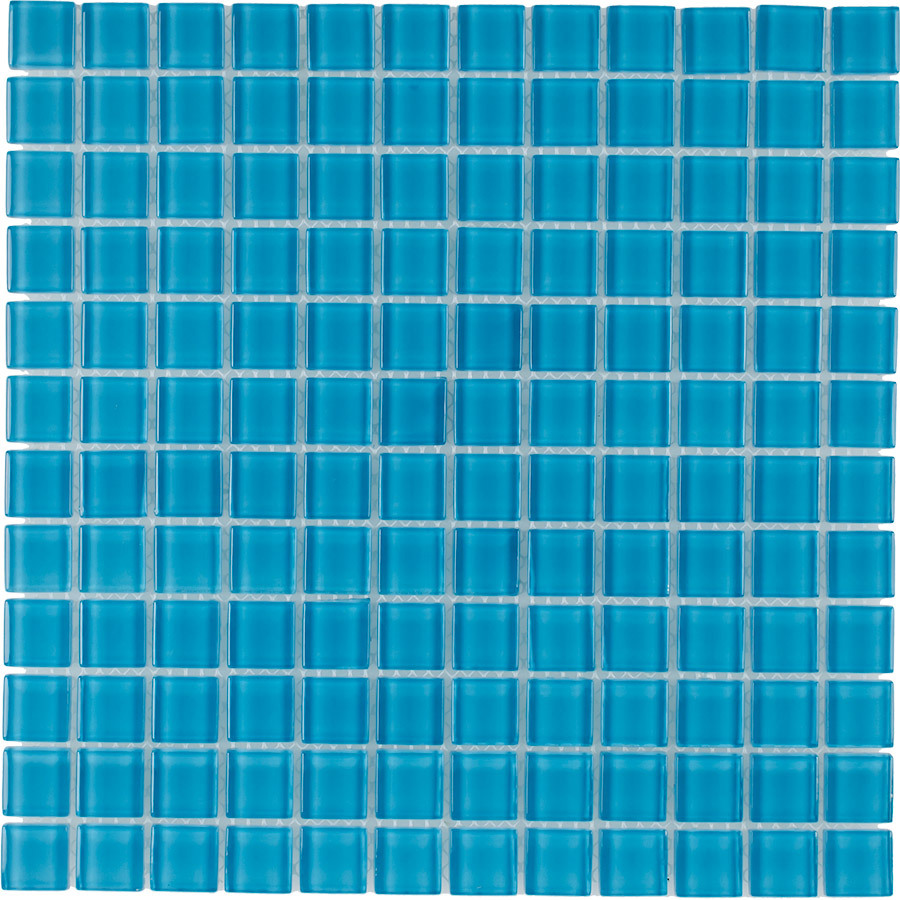 Elida Ceramica Powder Blue Glass Mosaic Square Indoor/Outdoor Wall Tile (Common 12 in x 12 in; Actual 11.75 in x 11.75 in)