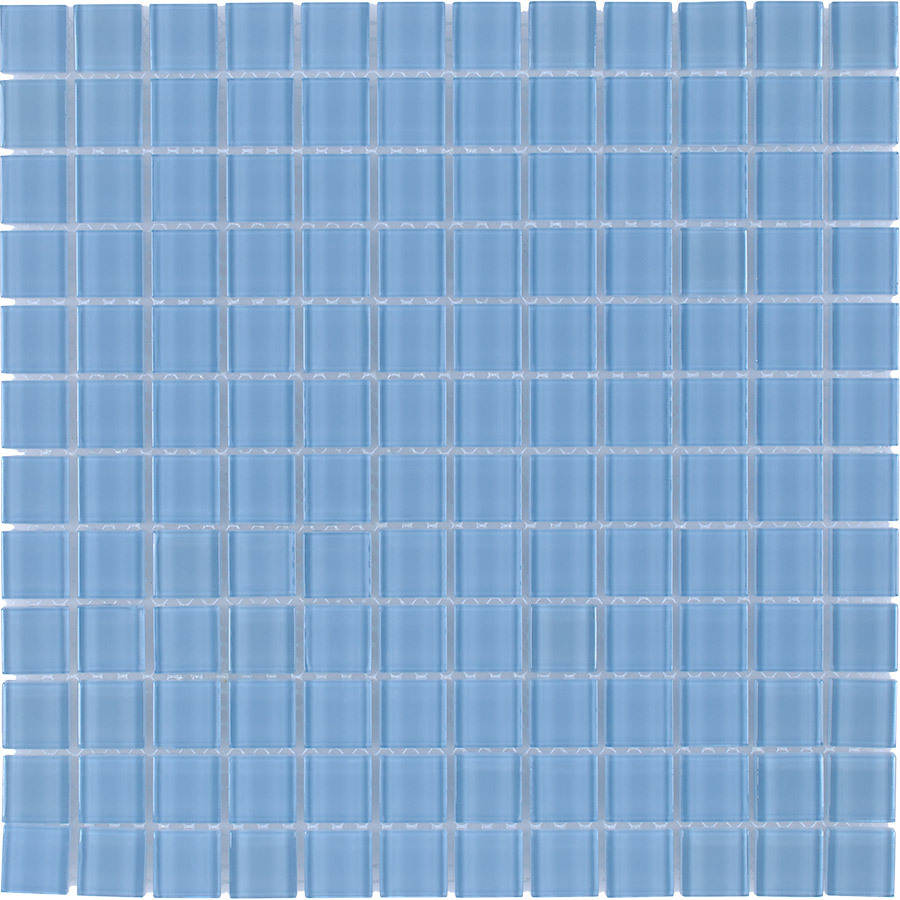 Elida Ceramica Baby Blue Glass Mosaic Square Indoor/Outdoor Wall Tile (Common 12 in x 12 in; Actual 11.75 in x 11.75 in)
