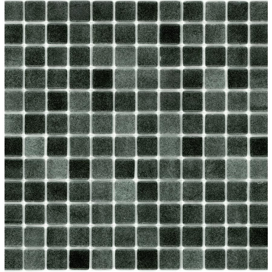 Elida Ceramica Recycled Arctic Smoke Glass Mosaic Square Indoor/Outdoor Wall Tile (Common 12 in x 12 in; Actual 12.5 in x 12.5 in)