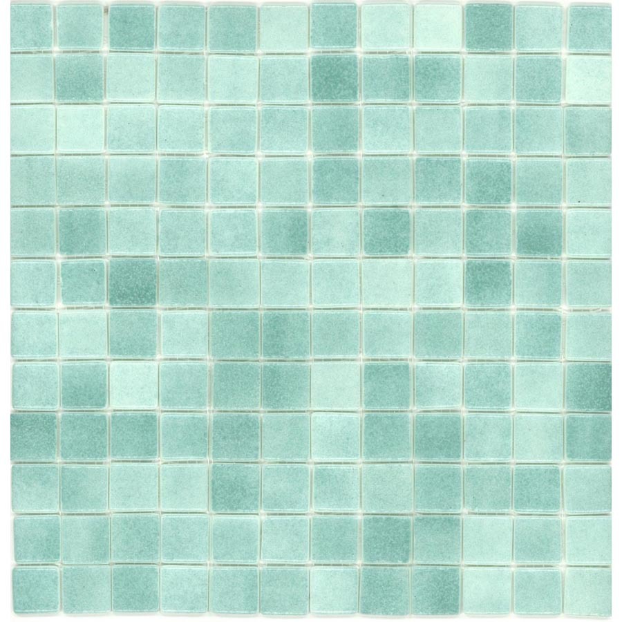Elida Ceramica Recycled Non Skid Artic Green Glass Mosaic Square Indoor/Outdoor Wall Tile (Common 12 in x 12 in; Actual 12.5 in x 12.5 in)