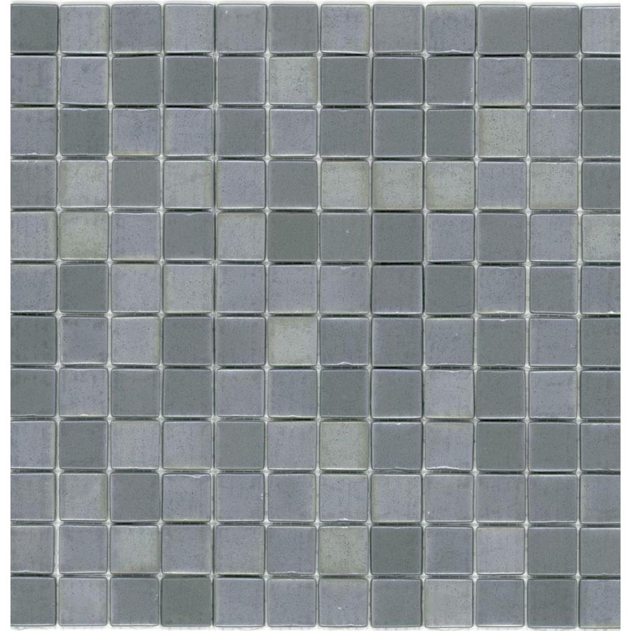 Elida Ceramica Recycled Pewter Glass Mosaic Square Indoor/Outdoor Wall Tile (Common 12 in x 12 in; Actual 12.5 in x 12.5 in)