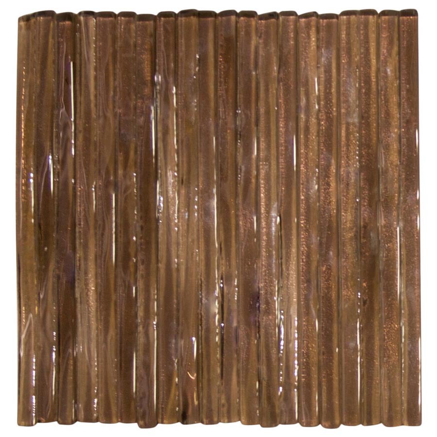 Elida Ceramica 2 Pack 4 in x 4 in Murano Clear Chocolate Glass Square Accent Tile