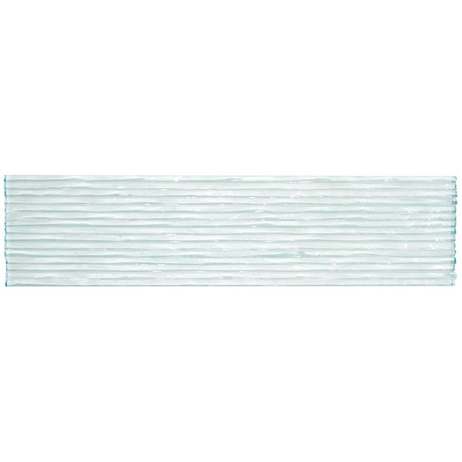 Elida Ceramica Murano Clear Diamond Glass Subway Indoor/Outdoor Listello Tile (Common 3 in x 12 in; Actual 3 in x 12 in)