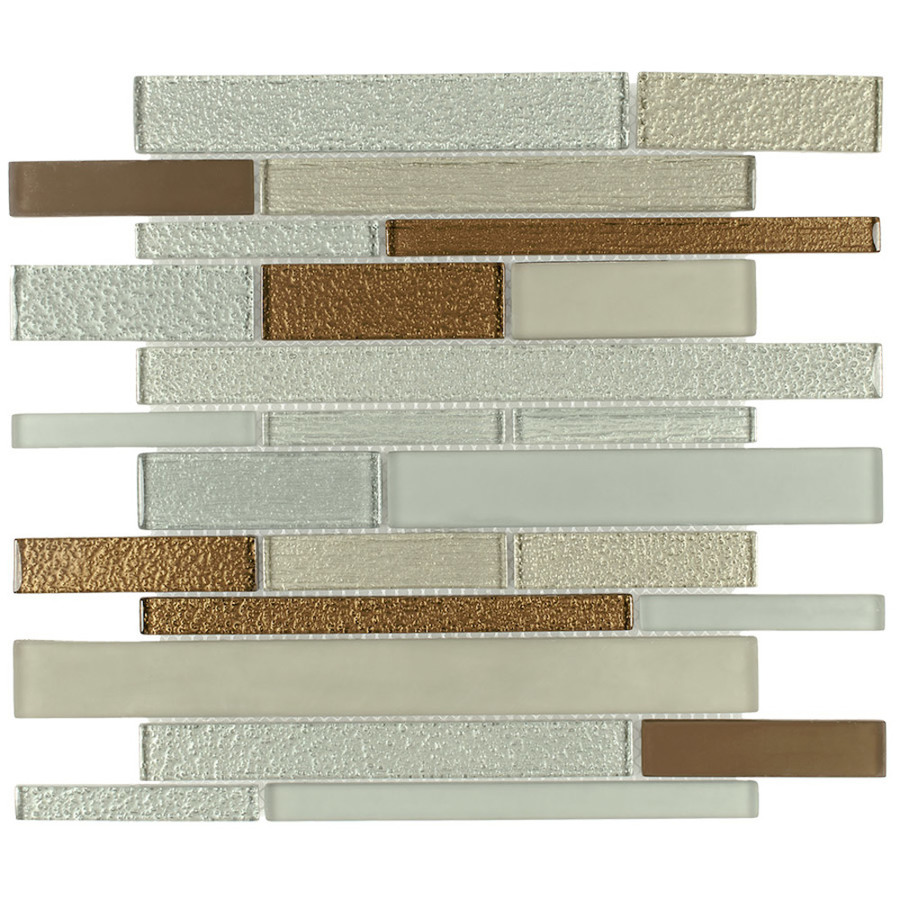 Elida Ceramica Spring Brick Glass Mosaic Subway Indoor/Outdoor Wall Tile (Common 12 in x 14 in; Actual 11.75 in x 11.75 in)
