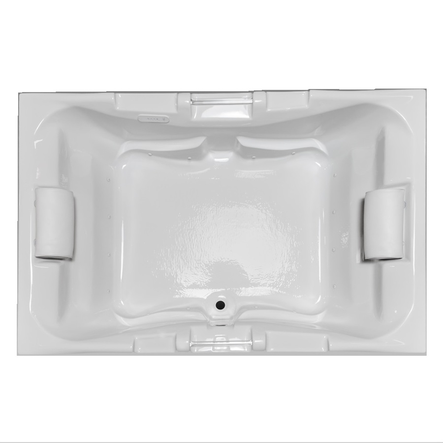 Laurel Mountain Colony Delmont 59.625 in L x 41.75 in W x 23 in H White Rectangular Air Bath