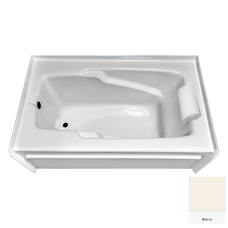 Laurel Mountain Colony Mercer VI 71.75 in L x 35.75 in W x 21.5 in H Biscuit Rectangular Air Bath