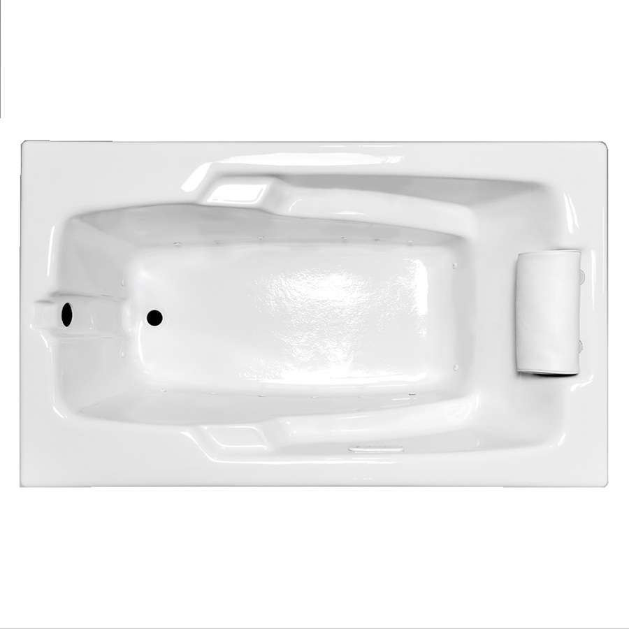 Laurel Mountain Colony Mercer VII 66 in L x 35.75 in W x 21.5 in H White Rectangular Air Bath