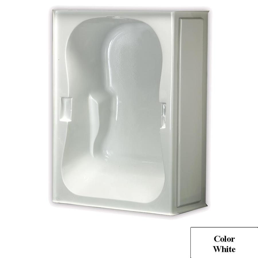 Laurel Mountain Trade Hourglass 59.5 in L x 41.75 in W x 23 in H White Hourglass Air Bath