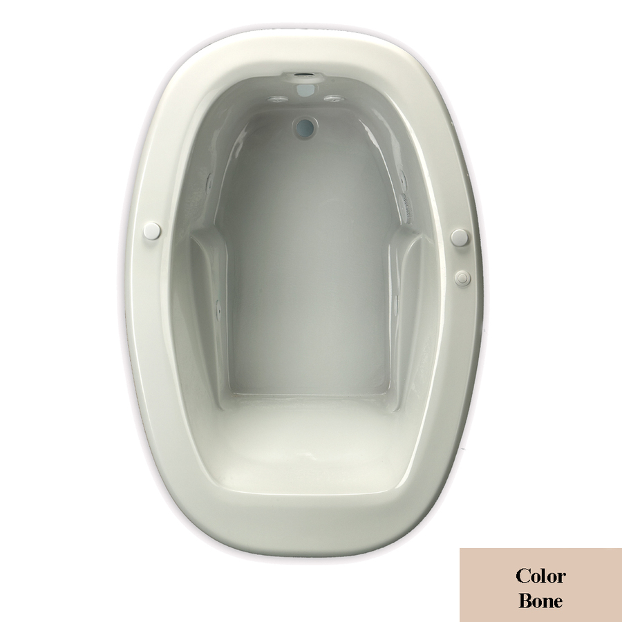 Laurel Mountain Trade Drop In 59.88 in L x 40.75 in W x 23 in H Bone Oval Air Bath