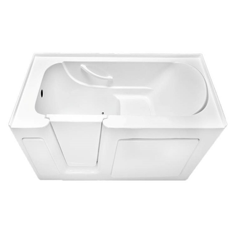 Laurel Mountain Colony 47 in L x 30 in W x 38 in H White Acrylic Rectangular Walk In Bathtub with Left Hand Drain