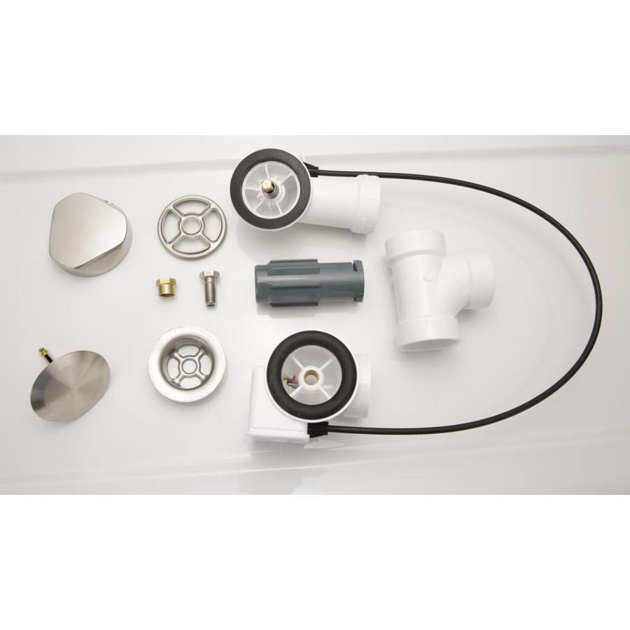 Laurel Mountain Brushed Nickel Cable Operated Deeper Waste and Overflow Drain Kit