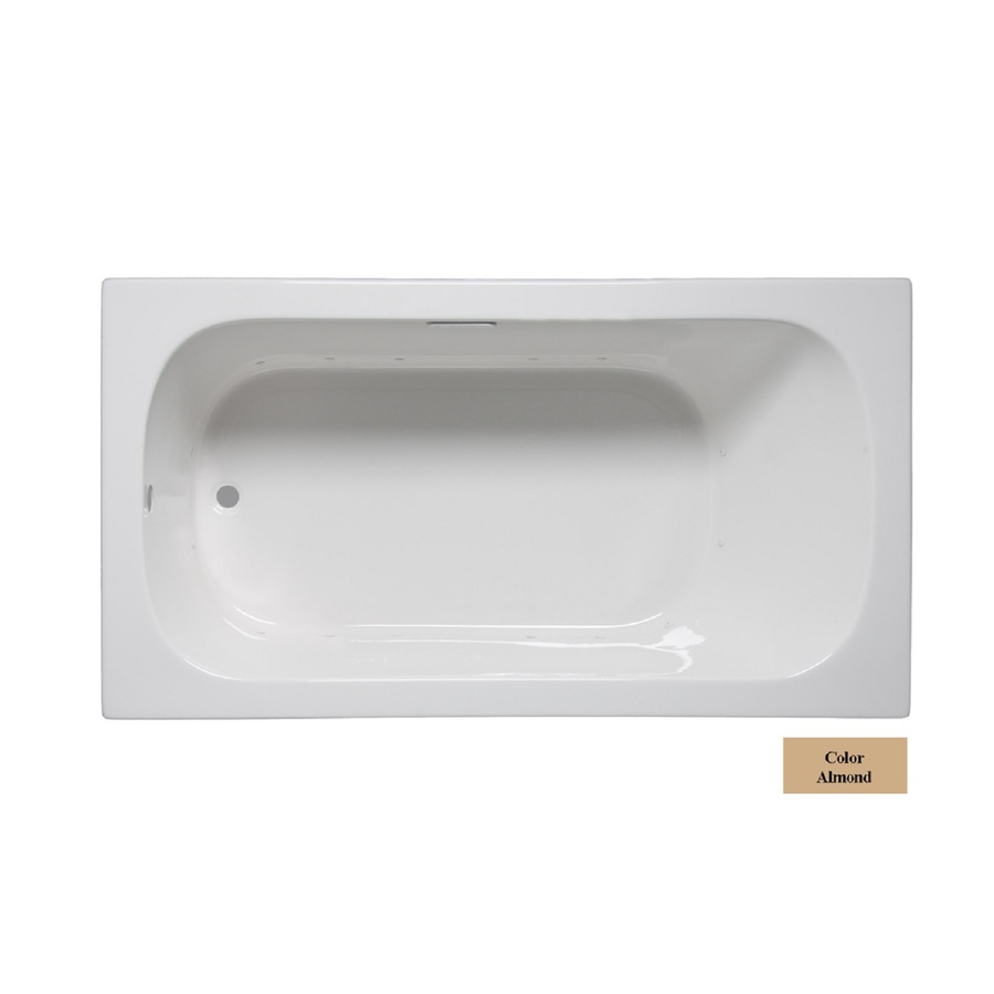 Laurel Mountain Butler Iv 72 in L x 36 in W x 22 in H Almond Acrylic 1 Person Person Rectangular Drop in Air Bath