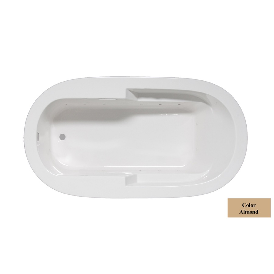 Laurel Mountain Venango 72 in L x 42 in W x 22 in H Almond Acrylic 1 Person Person Oval Drop in Air Bath