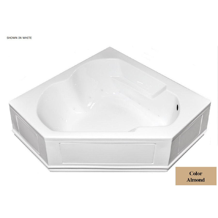 Laurel Mountain Dual Corner Plus 60 in L x 60 in W x 20 in H Almond Acrylic 2 Person Person Corner Skirted Air Bath