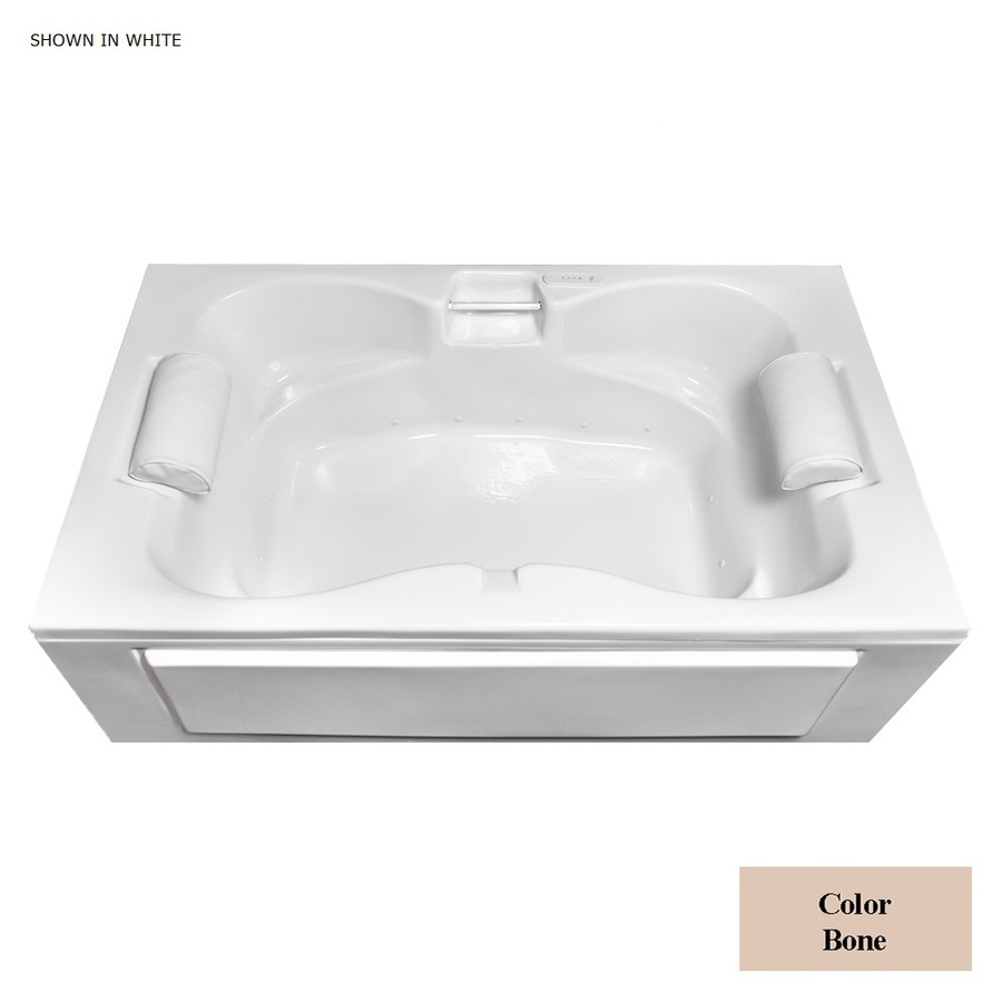 Laurel Mountain Seneca I 60 in L x 42 in W x 23 in H Bone Acrylic 2 Person Person Rectangular Skirted Air Bath