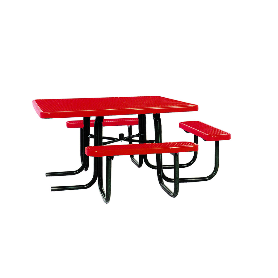Ultra Play 46 in Red Steel Square Picnic Table