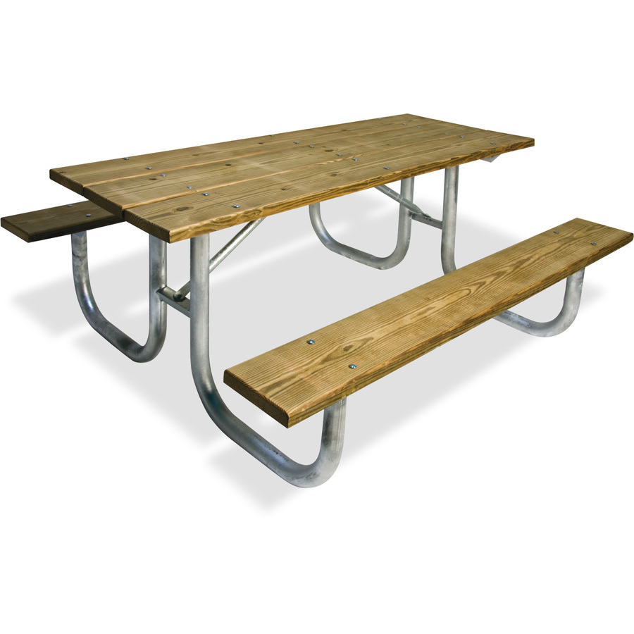 Ultra Play 8 ft Brown Steel Rectangle Picnic Table