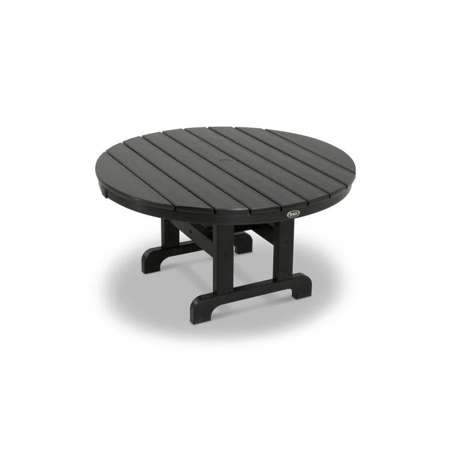 Trex Outdoor Furniture Cape Cod Plastic Round Patio Coffee Table