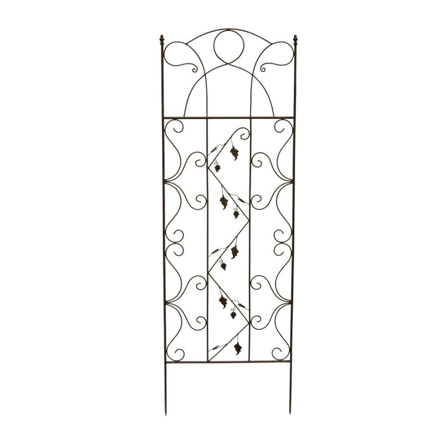 Garden Treasures 22 in W x 66 in H Rust Decorative Grape Garden Trellis