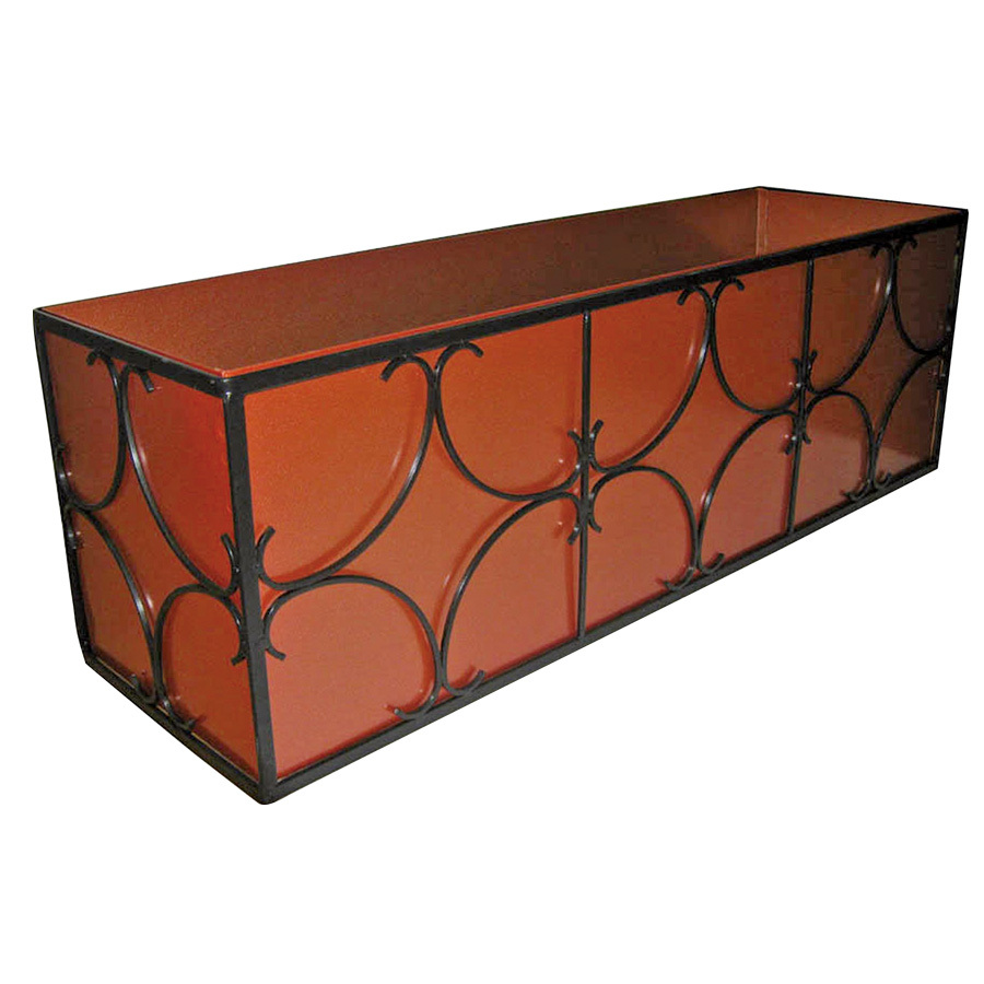 Shop Garden Treasures 7 1/2H x 24W x 7 1/2D Copper Metal Window Box 