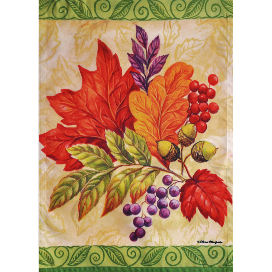 Rain or Shine 18 in x 12.5 in Fall Flag