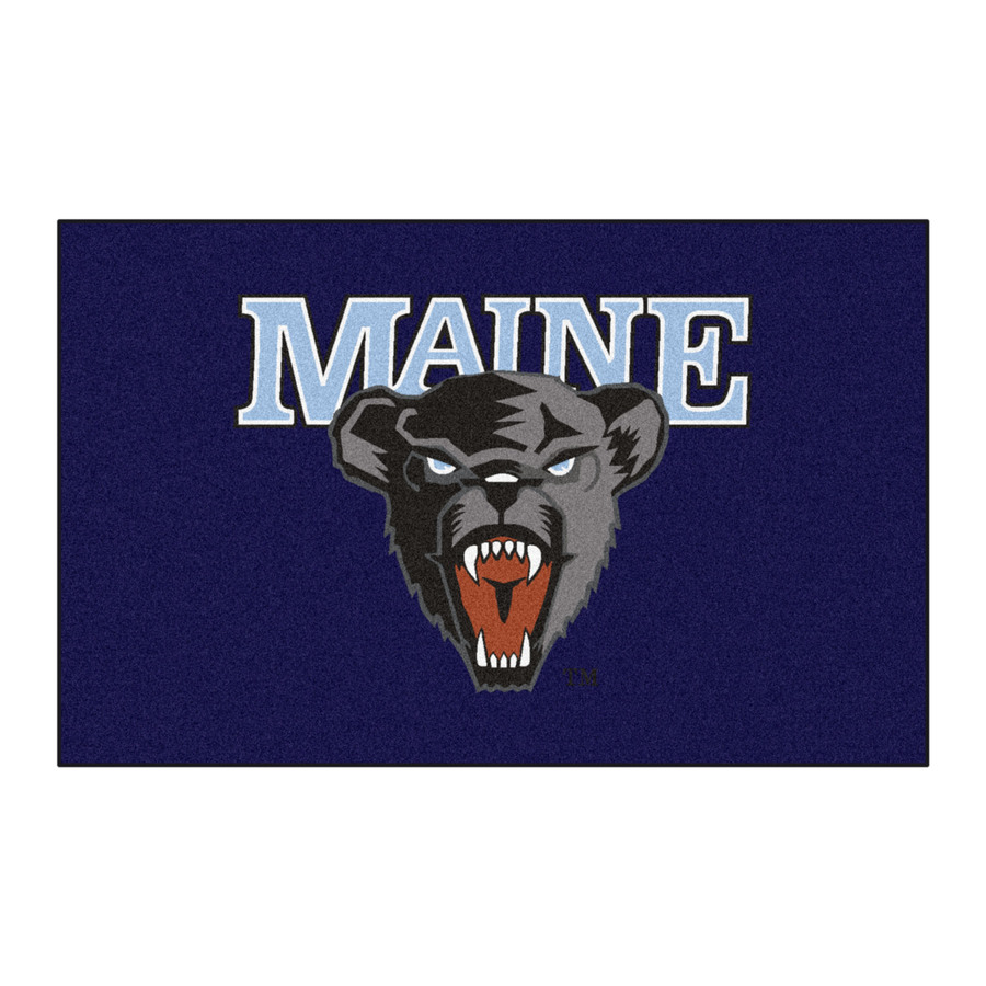 FANMATS University Of Maine Multicolor Rectangular Indoor Machine Made Sports Throw Rug (Common 1 1/2 x 2 1/2; Actual 19 in W x 30 in L x 0 ft Dia)