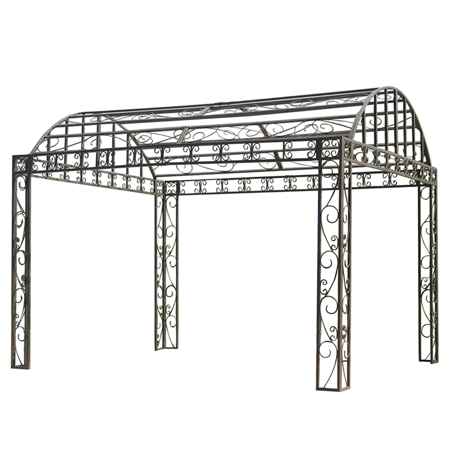 Sunjoy 118.1 in W x 143.7 in L x 114.2 in H Bronze Steel Freestanding Pergola