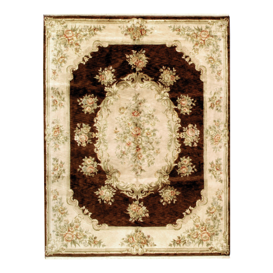 Austrian Brown Rectangular Indoor Hand Knotted Oriental Area Rug (Common 9 x 12; Actual 108 in W x 144 in L)