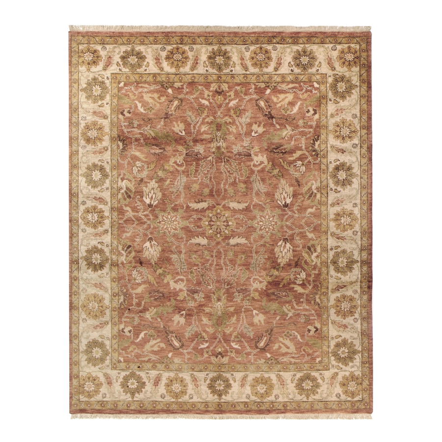 Orissa Brick Rectangular Indoor Hand Knotted Oriental Area Rug (Common 10 x 14; Actual 120 in W x 168 in L)