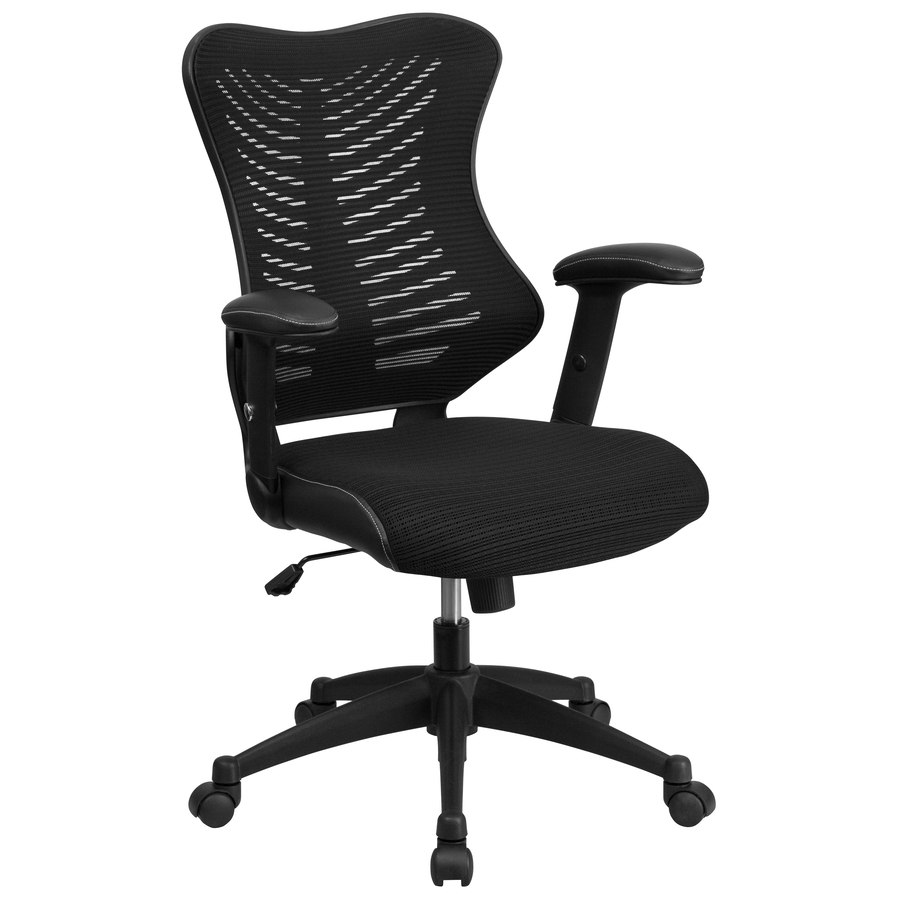 Flash Furniture Black Mesh Contemporary Adjustable Height Swivel Executive Chair | 847254076265
