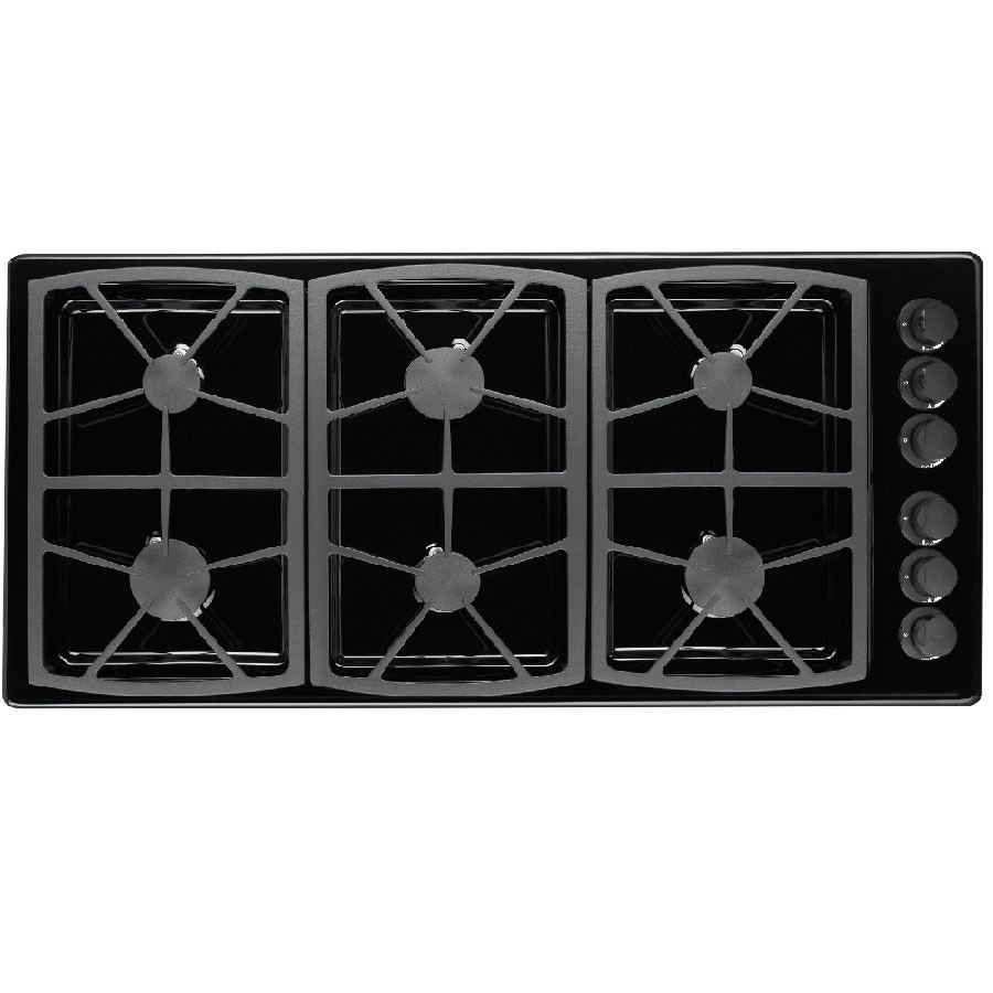 Dacor 6 Burner Gas Cooktop (Black) (Common 46 in; Actual 46 in)