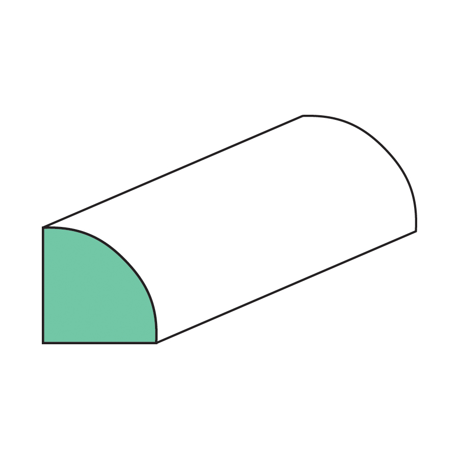 EverTrue 0.6875 in x 144 in Composite Quarter Round Moulding