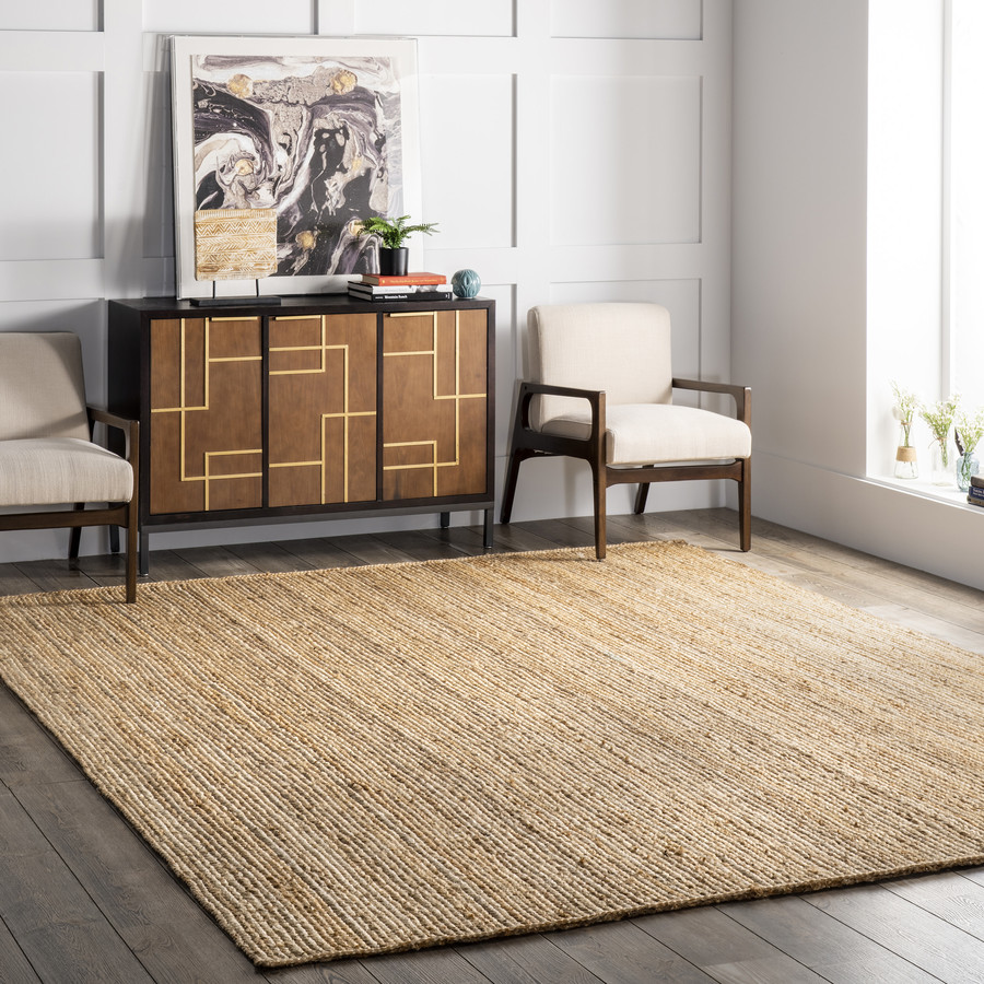nuLOOM 9 x 12 Natural Indoor Handcrafted Area Rug in Off-White | TAJT03-9012