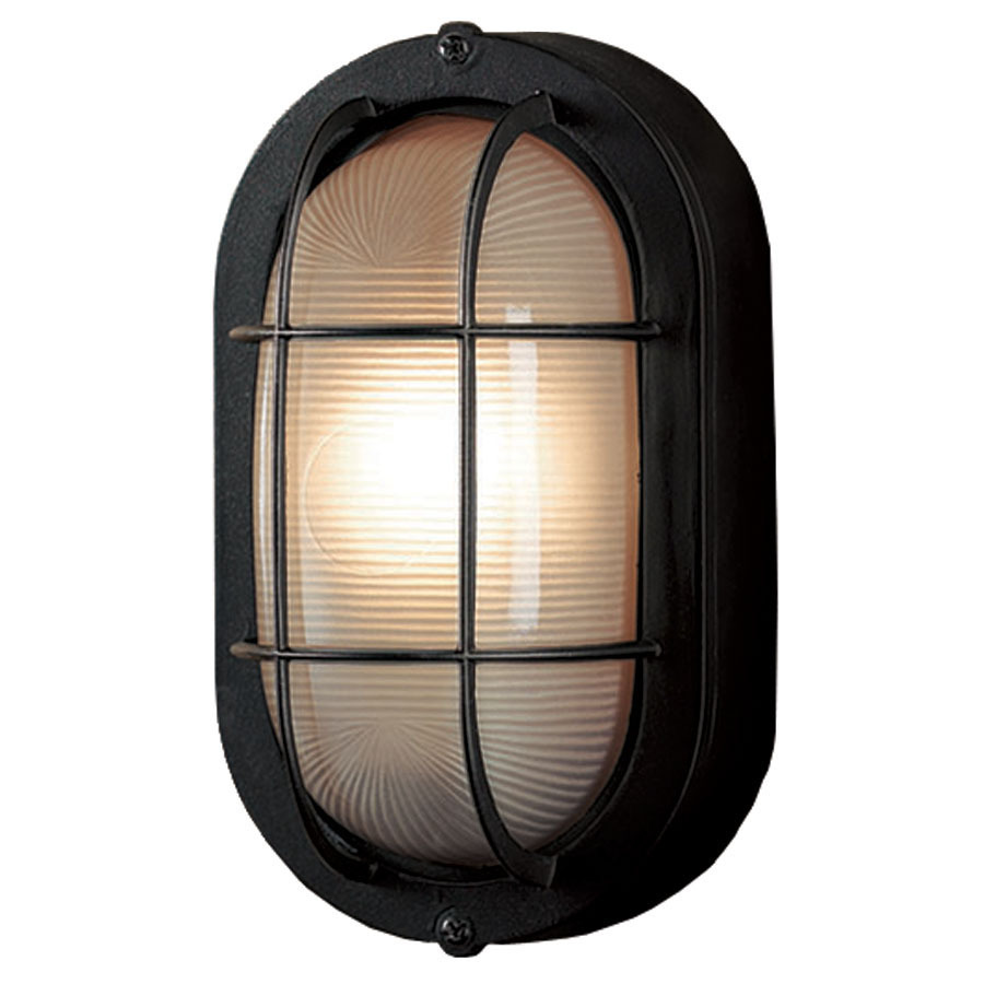 Portfolio 8.27 in W Black Outdoor Flush Mount Light