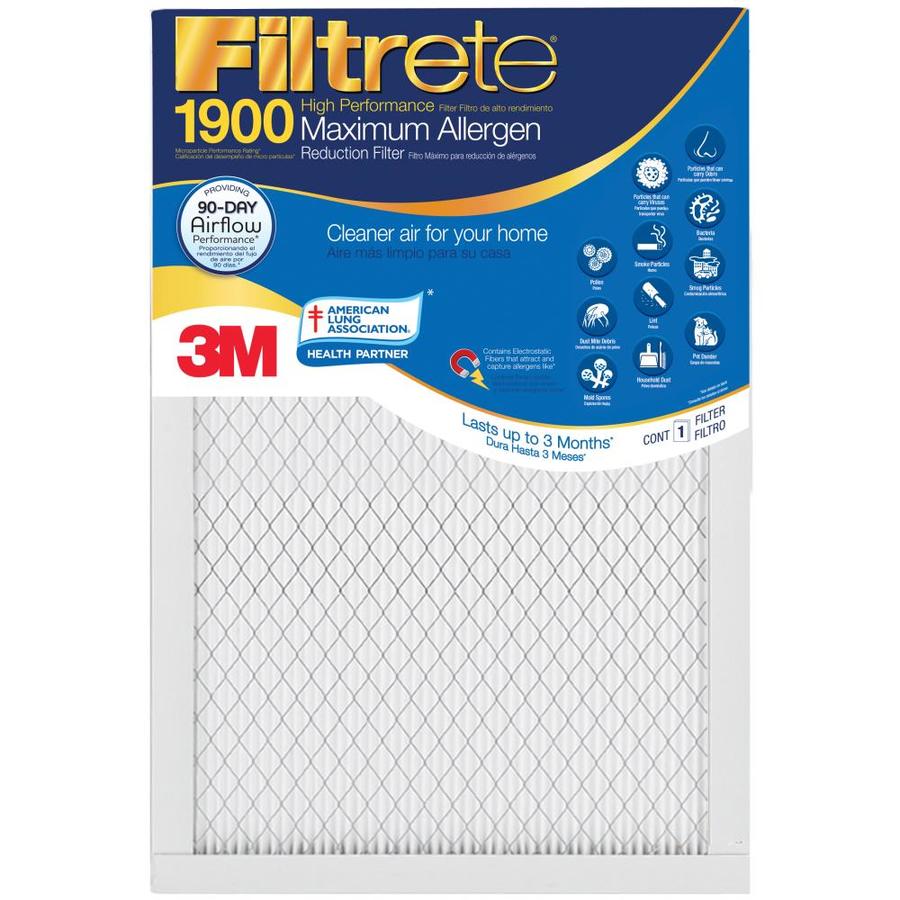 Filtrete 6 Pack 1900 Series 17 1/2 in x 17 1/2 in x 1 in Electrostatic Pleated Specialty Air Filter