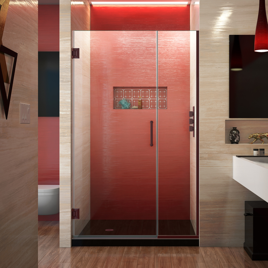 DreamLine Unidoor Plus 44 in to 44.5 in Frameless Hinged Shower Door